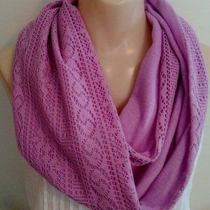 *3 FOR $15* Faded Glory 2-sided infinity scarf, vibrant Orchid, 70" total length